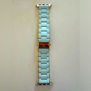 Apple Watch Michele Band - Teal and Gold